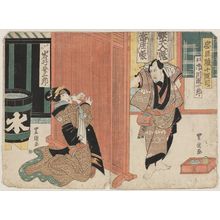 Utagawa Toyokuni I: Actors Ichikawa Danjûrô (R) and Iwai Kumesaburô (L) - Museum of Fine Arts