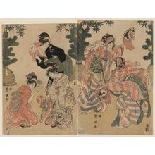 Utagawa Toyokuni I: New Year Amusements - Museum of Fine Arts