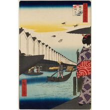 歌川広重: Yoroi Ferry, Koami-chô (Yoroi no watashi Koami-chô), from the series One Hundred Famous Views of Edo (Meisho Edo hyakkei) - ボストン美術館