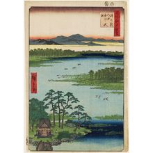 歌川広重: Benten Shrine, Inokashira Pond (Inokashira no ike Benten no yashiro), from the series One Hundred Famous Views of Edo (Meisho Edo hyakkei) - ボストン美術館