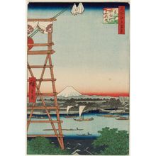 歌川広重: Ryôgoku Ekôin and Moto-Yanagibashi Bridge (Ryôgoku Ekôin Moto-Yanagibashi), from the series One Hundred Famous Views of Edo (Meisho Edo hyakkei) - ボストン美術館