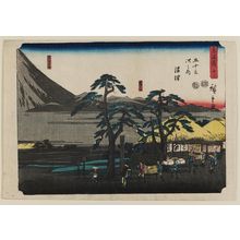 Utagawa Hiroshige: No. 13 - Numazu: The Ashigara Mountains and the Foot of Mt. Fuji (Ashigarayama, Fuji no suso), from the series The Tôkaidô Road - The Fifty-three Stations (Tôkaidô - Gojûsan tsugi no uchi) - Museum of Fine Arts
