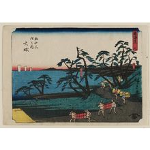 Japanese Print "No. 9 - Ôiso: Koiso and Koyurugi Strand (Koiso, Korugi no iso), from the series The Tôkaidô Road - The Fifty-three Stations (Tôkaidô - Gojûsan tsugi no uchi)" by Utagawa Hiroshige, 歌川広重 (Utagawa Hiroshige I)