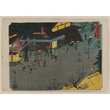 Japanese Print "No. 51 - Ishibe: Mekawa Village (Mekawa no sato), from the series The Tôkaidô Road - The Fifty-three Stations (Tôkaidô - Gojûsan tsugi no uchi)" by Utagawa Hiroshige, 歌川広重 (Utagawa Hiroshige I)