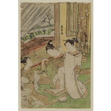 司馬江漢: Praying for Rain (Amagoi), from the series Fashionable Seven Komachi (Fûryû nana Komachi) - ボストン美術館