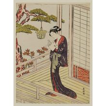 Suzuki Harunobu: Young Woman Reading a Letter by Lantern Light - Museum of Fine Arts