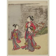 Suzuki Harunobu: Courtesan and Two Kamuro on a Spring Outing - Museum of Fine Arts