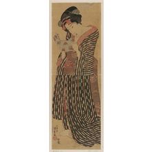 Japanese Print "Young Woman Reading a Letter" by Utagawa Kunisada, 歌川国貞 (Utagawa Kunisada I (Toyokuni III))