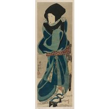 Utagawa Kunisada: Woman with Black Hood in Snow - Museum of Fine Arts