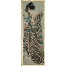 Utagawa Kunisada, 歌川国貞 (Utagawa Kunisada I (Toyokuni III))创作的日本版画《Young Woman Reading a Letter》