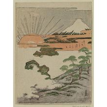 磯田湖龍齋: Mount Fuji and First Sunrise of the New Year - ボストン美術館