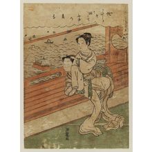 磯田湖龍齋: Returning Sails at Fukagawa (Fukagawa no kihan), from the series Ten Fashionable Views of Famous Places in Edo (Fûryû Edo meisho jikkei) - ボストン美術館