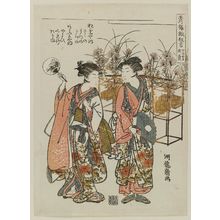 Isoda Koryusai: An Insect Vending Couple in the Seventh Month (Shichigatsu myôto mushiuri), from the series Niwaka Festival Skits in the Pleasure Quarters (Seirô Niwaka kyôgen) - Museum of Fine Arts