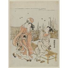 Isoda Koryusai: Young Couple Chasing Fireflies - Museum of Fine Arts
