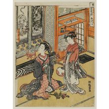 Isoda Koryusai: Shizuka of the Tamaya in Edo-machi Nichôme - Museum of Fine Arts
