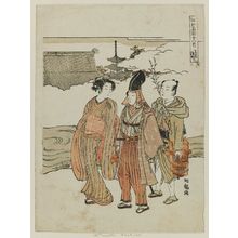 磯田湖龍齋: The Twelfth Month: Asakusa (Jûnigatsu Asakusa), from the series Famous Places in Edo in the Twelve Months (Edo meisho jûnigatsu) - ボストン美術館