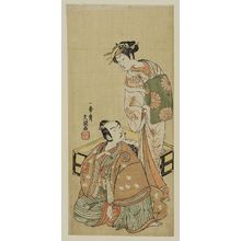 一筆斉文調: Actors Ichikawa Yaozô II as Soga no Jûrô and Segawa Kikunojô II as Oisô no Tora - ボストン美術館