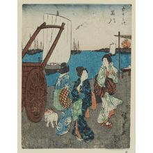 Utagawa Hiroshige: Shinagawa, from the series Fifty-three Stations [of the Tôkaidô Road] (Gojûsan tsugi), also known as the Jinbutsu Tôkaidô - Museum of Fine Arts