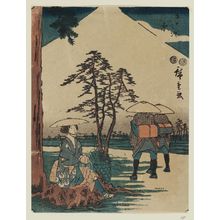 Utagawa Hiroshige: Hara, from the series Fifty-three Stations [of the Tôkaidô Road] (Gojûsan tsugi), also known as the Jinbutsu Tôkaidô - Museum of Fine Arts