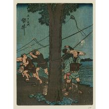 Utagawa Hiroshige: Fukuroi, from the series Fifty-three Stations [of the Tôkaidô Road] (Gojûsan tsugi), also known as the Jinbutsu Tôkaidô - Museum of Fine Arts