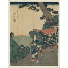 Utagawa Hiroshige: Shirasuka, from the series Fifty-three Stations [of the Tôkaidô Road] (Gojûsan tsugi), also known as the Jinbutsu Tôkaidô - Museum of Fine Arts