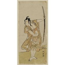 勝川春章: Actor Ichikawa Monnosuke II as Sanada no Yoichi - ボストン美術館