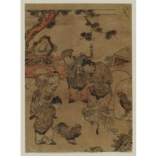 Kitao Shigemasa: Chinese Boys Watching a Cock Fight - Museum of Fine Arts
