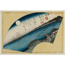 Japanese Print "Autumn Moon at Takanawa (Takanawa shûgetsu), from the series Eight Views of the Eastern Capital (Tôto hakkei)" by Utagawa Hiroshige, 歌川広重 (Utagawa Hiroshige I)