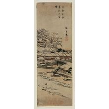 歌川広重: Clear Weather after Snow at Matsuchiyama (Matsuchiyama no yukibare), from the series Famous Views of the Eastern Capital (Tôto meisho) - ボストン美術館