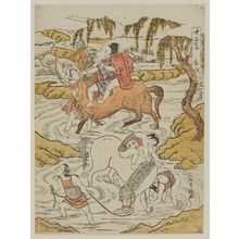 石川豊雅: Horse, the Seventh Month (Uma, Fumizuki), from the series Twelve Signs of the Zodiac (Jûni shi) - ボストン美術館