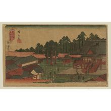 Utagawa Hiroshige: Shinmei Shrine in Shiba (Shiba Shinmeigû), from the series Famous Places in Edo (Kôto meisho) - Museum of Fine Arts