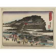 歌川広重: Mount Atago in Shiba (Shiba Atagoyama), from the series Famous Places in Edo (Kôto meisho) - ボストン美術館