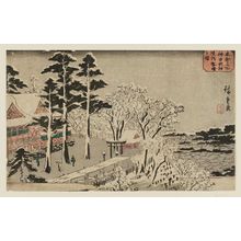 Utagawa Hiroshige: Clear Weather after Snow in the Precincts of the Kanda Myôjin Shrine (Kanda Myôjin keidai yukibare no zu), from the series Famous Places in the Eastern Capital (Tôto meisho) - Museum of Fine Arts