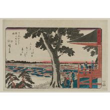 Utagawa Hiroshige: Looking toward the Saruwaka-machi District from the Top of Matsuchiyama (Matsuchiyama ue yori Saruwaka-machi o miru zu), from the series Famous Places in the Eastern Capital (Tôto meisho) - Museum of Fine Arts