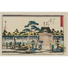 Utagawa Hiroshige, 歌川広重 (Utagawa Hiroshige I)による浮世絵「Kameido Tenmangû Shrine (Kameido Tenmangû), from the series Famous Places in Edo (Edo meisho)」