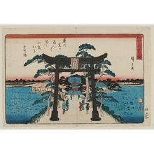 歌川広重: Shinobazu Pond (Shinobazu no ike), from the series Famous Places in Edo (Edo meisho) - ボストン美術館
