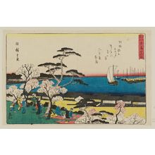 Utagawa Hiroshige: Cherry Blossoms in Full Bloom at Goten-yama (Goten-yama hanazakari), from the series Famous Places in Edo (Edo meisho) - Museum of Fine Arts