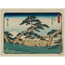歌川広重: Surugadai in Edo (Tôto Suragadai), from the series Thirty-six Views of Mount Fuji (Fuji sanjûrokkei) - ボストン美術館