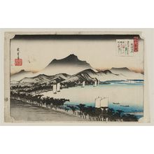 Utagawa Hiroshige: Clearing Weather at Awazu (Awazu seiran), from the series Eight Views of Ômi (Ômi hakkei no uchi) - Museum of Fine Arts