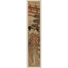 Isoda Koryusai: Couple Parting at Foot of Stairs - Museum of Fine Arts