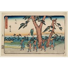 Utagawa Hiroshige: Ôiso, from the series The Fifty-three Stations of the Tôkaidô Road (Tôkaidô gojûsan tsugi no uchi), also known as the Gyôsho Tôkaidô - Museum of Fine Arts