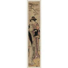 Torii Kiyonaga: Couple Walking under a Tree - Museum of Fine Arts