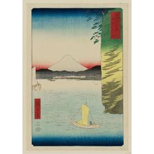 Utagawa Hiroshige: Honmoku Point in Musashi Province (Musashi Honmoku no hana), from the series Thirty-six Views of Mount Fuji (Fuji sanjûrokkei) - Museum of Fine Arts