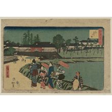 歌川広重: Outside Sakurada (Soto Sakurada), from the series Famous Places in Edo (Edo meisho) - ボストン美術館
