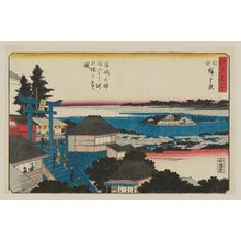 Utagawa Hiroshige: Looking toward Ikenohata from the Hill of the Yushima Tenjin Shrine (Yushima Tenjin sakaue yori Ikenohata o miru zu), from the series Famous Places in Edo (Edo meisho) - Museum of Fine Arts