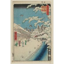 歌川広重: Atagoshita and Yabu Lane (Atagoshita Yabukôji), from the series One Hundred Famous Views of Edo (Meisho Edo hyakkei) - ボストン美術館