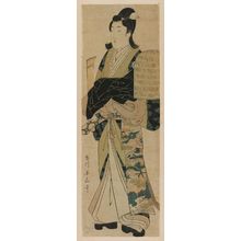Kikugawa Eizan: Young Man Dressed as Komusô - Museum of Fine Arts