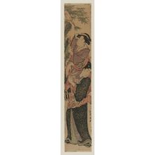 Utagawa Toyokuni I, 歌川豊国 (Utagawa Toyokuni I)创作的日本版画《Young Couple at New Year》