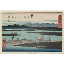 Utagawa Hiroshige: No. 29 - Mitsuke, from the series The Tôkaidô Road - The Fifty-three Stations (Tôkaidô - Gojûsan tsugi no uchi), also known as the Aritaya Tôkaidô - Museum of Fine Arts