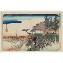 Utagawa Hiroshige: East Slope at Kanda Myôjin Shrine (Kanda Myôjin Higashizaka), from the series Famous Places in the Eastern Capital (Tôto meisho) - Museum of Fine Arts